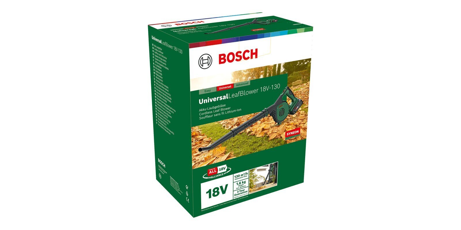 Akutoitega lehepuhur Bosch Universal LeafBlower 18V-130 цена и информация | Lehepuhurid ja oksapurustajad | hansapost.ee