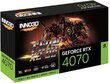 Inno3D GeForce RTX 4070 Twin X2 OC (N40702-126XX-185252N) hind ja info | Videokaardid | hansapost.ee