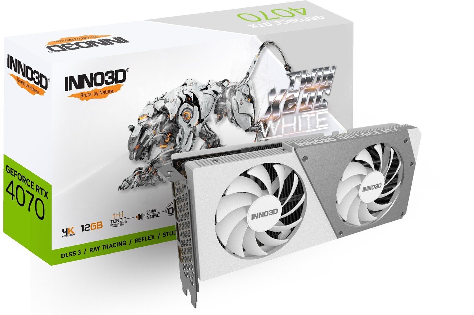 Inno3D GeForce RTX 4070 Twin X2 OC White (N40702-126XX-185252W) hind ja info | Videokaardid | hansapost.ee