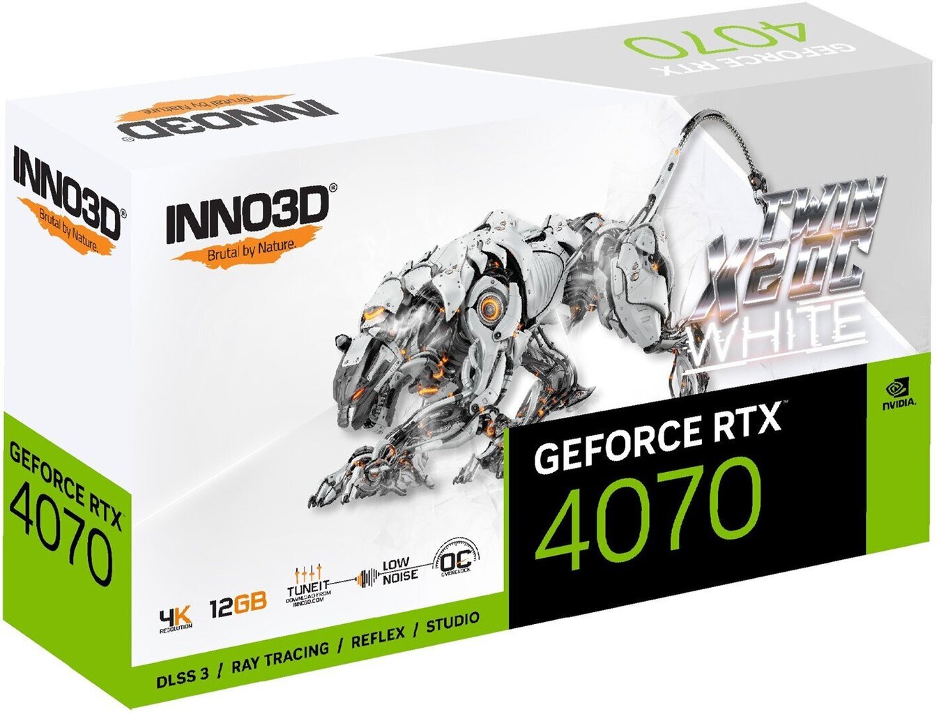 Inno3D GeForce RTX 4070 Twin X2 OC White (N40702-126XX-185252W) hind ja info | Videokaardid | hansapost.ee