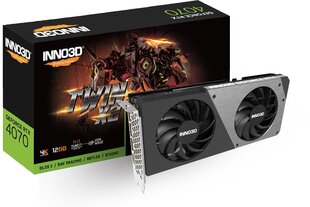 Inno3D GeForce RTX 4070 Twin X2 (N40702-126X-185252N) цена и информация | INNO 3D Компьютерные компоненты | hansapost.ee