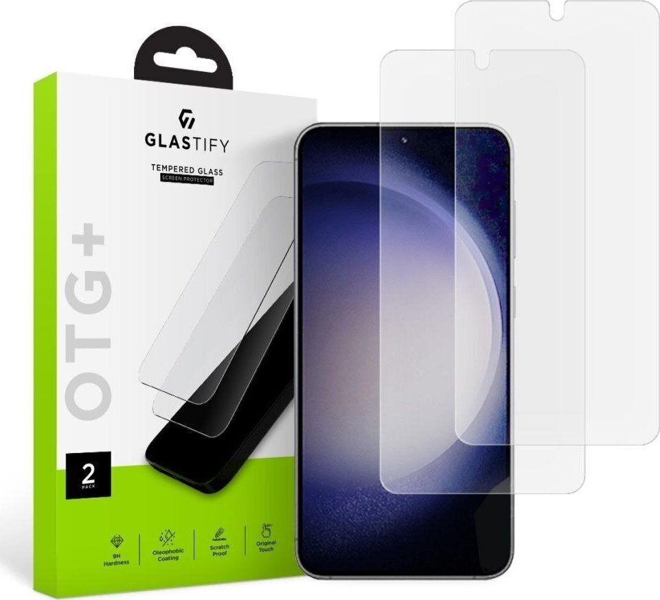 Kaitseklaas Glastify OTG+ 2-Pack Samsung Galaxy S23 цена и информация | Ekraani kaitseklaasid ja kaitsekiled | hansapost.ee