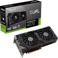 Asus Dual GeForce RTX 4070 OC Edition 12GB GDDR6X (DUAL-RTX4070-O12G) hind ja info | Videokaardid | hansapost.ee