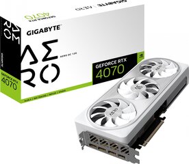 Gigabyte GeForce RTX 4070 Aero OC 12G (GV-N4070AERO OC-12GD) hind ja info | Videokaardid | hansapost.ee