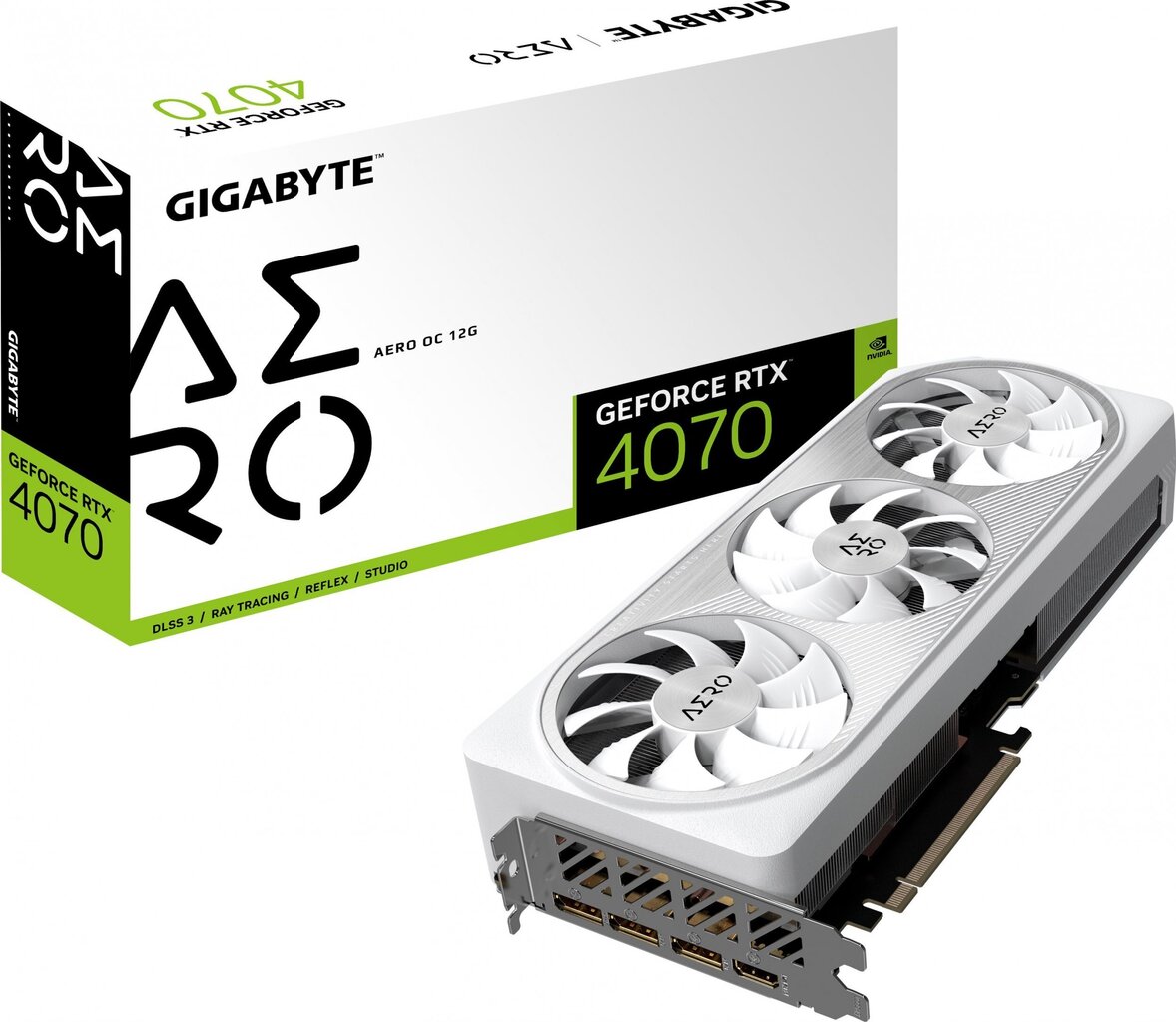 Gigabyte GeForce RTX 4070 Aero OC 12G (GV-N4070AERO OC-12GD) цена и информация | Videokaardid | hansapost.ee