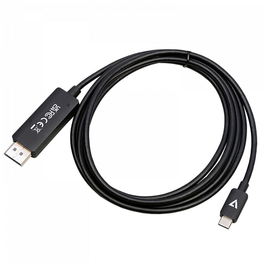 USB C-DisplayPort Adapter V7 V7USBCDP14-2M  (2 m) 8K Ultra HD hind ja info | USB adapterid ja jagajad | hansapost.ee