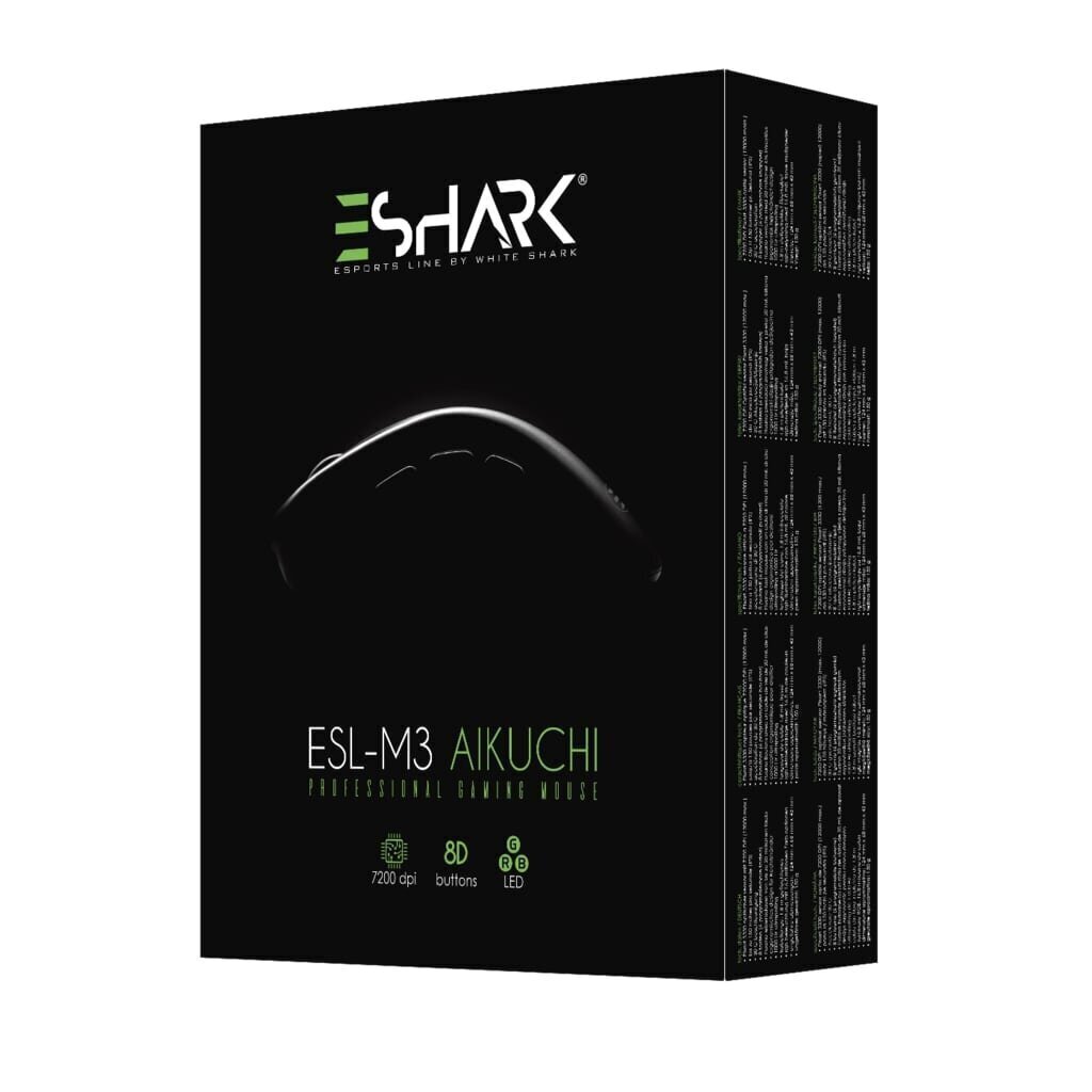 eShark ESL-M3, must цена и информация | Arvutihiired | hansapost.ee