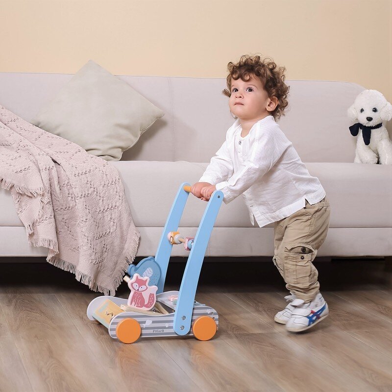 Viga PolarB puidust tõukur цена и информация | Arendavad laste mänguasjad | hansapost.ee