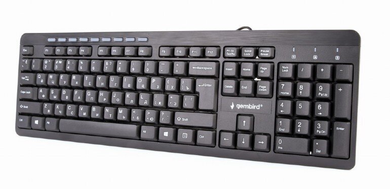Juhtmega klaviatuur Gembird KB-UM-106-RU, Must цена и информация | Klaviatuurid | hansapost.ee