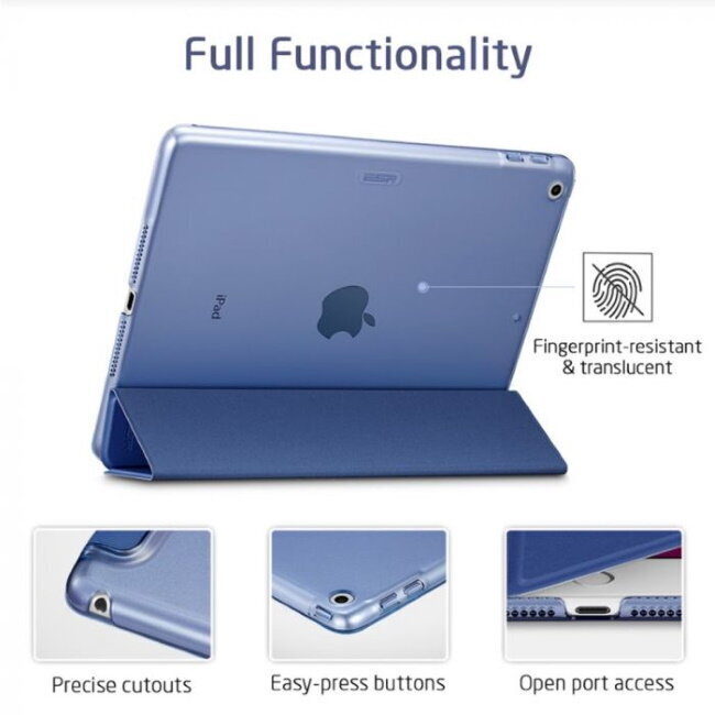 ESR Rebound Pencil Silicone Back Book case with pencil holder for Apple iPad 10.2 2019 Blue цена и информация | Tahvelarvuti ümbrised ja kaaned | hansapost.ee