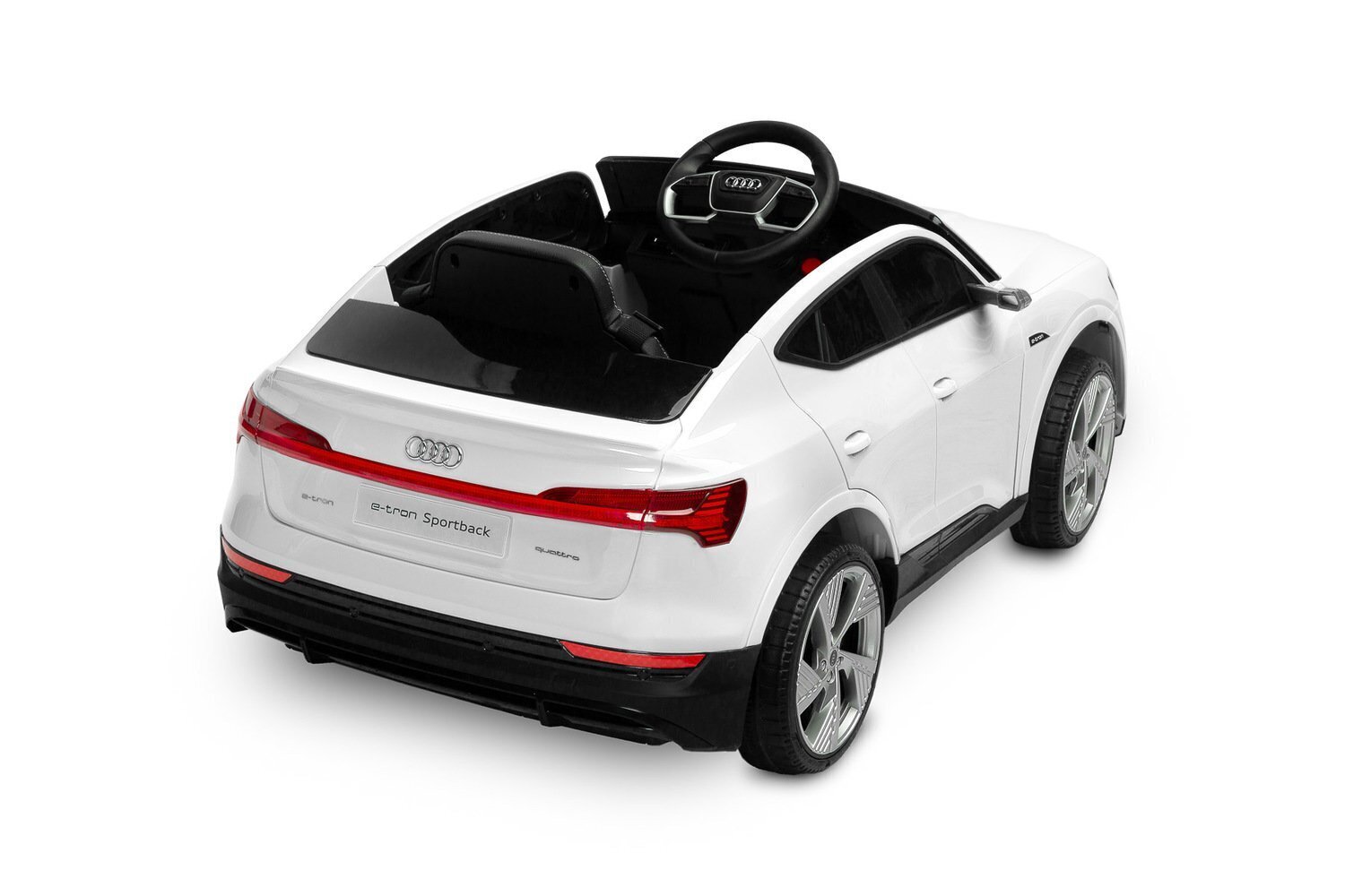 Ühekohaline laste elektriauto Toyz Audi E-tron Sportback, valge hind ja info | Laste elektriautod | hansapost.ee