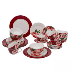 Обеденный набор Ambition Peony & Aura Red, 30 частей цена и информация | Посуда, тарелки, обеденные сервизы | hansapost.ee