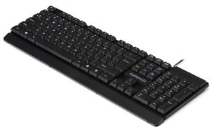 Тонкая ПК USB клавиатура с ENG Omega OK-35, черная цена и информация | Клавиатуры | hansapost.ee