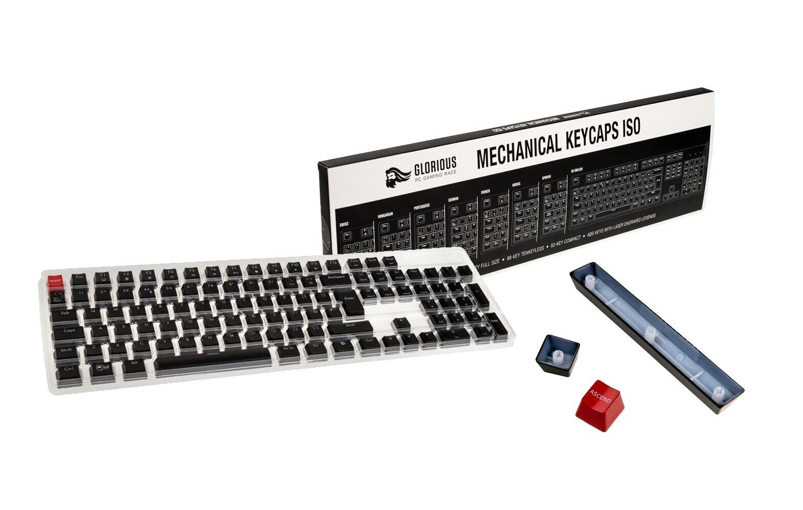Glorious PC Gaming Race ISO Mechanical Keyboard Keycaps цена и информация | Klaviatuurid | hansapost.ee