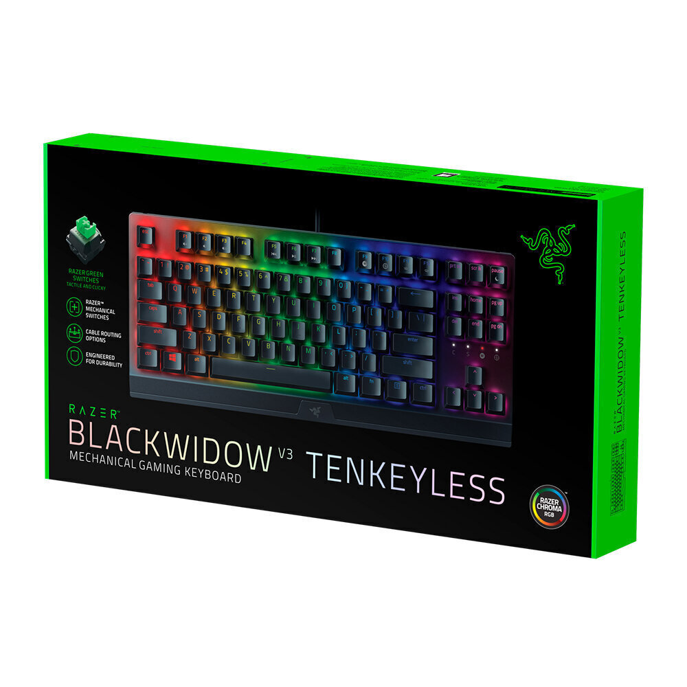 Razer BlackWidow V3 Tenkeyless Green Switch RU hind ja info | Klaviatuurid | hansapost.ee