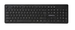 Клавиатура Omega OK45B Тонкая ПК USB с ENG, черная цена и информация | Клавиатура с игровой мышью 3GO COMBODRILEW2 USB ES | hansapost.ee