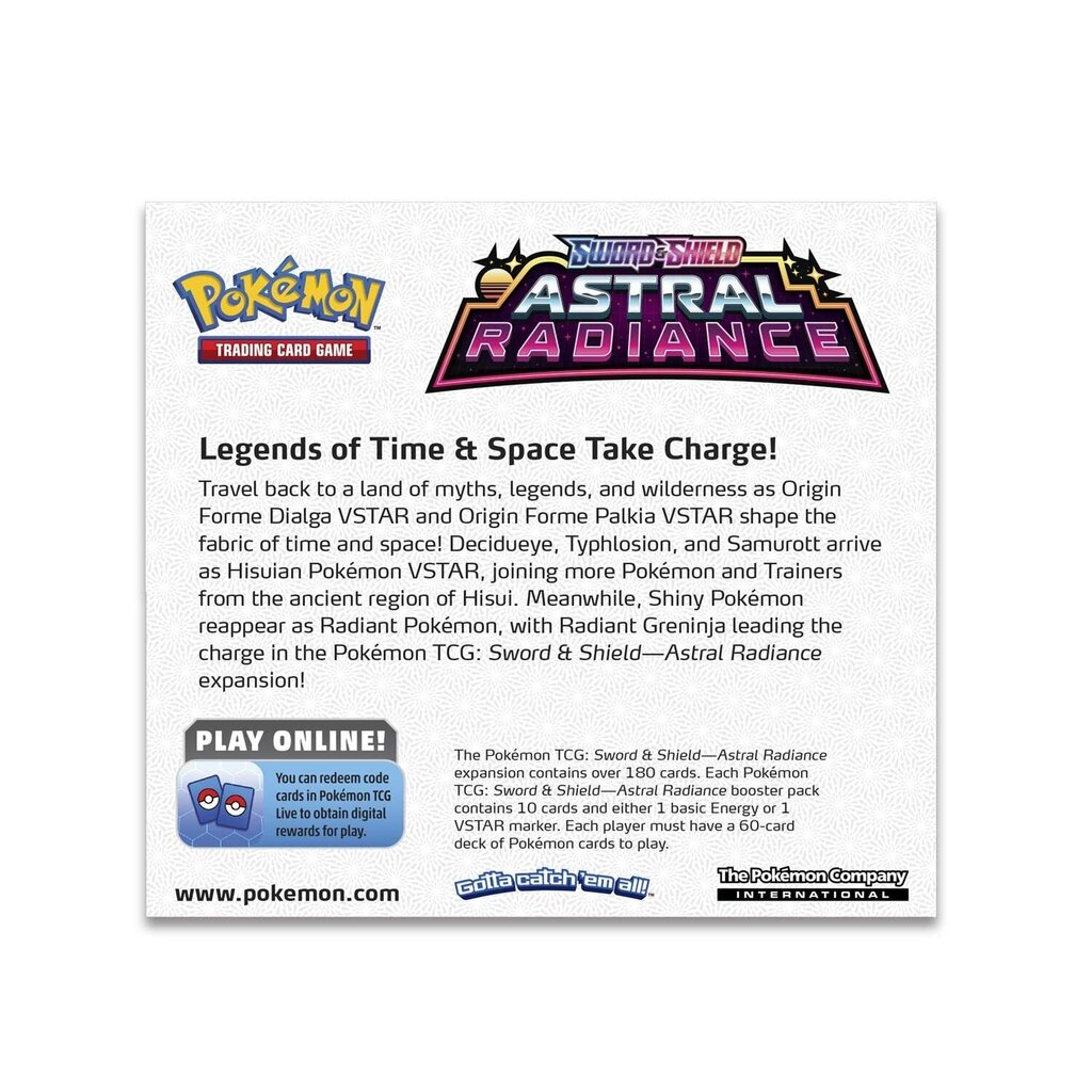 Kaardimäng Pokemon TCG Sword & Shield 10 Astral Radiance Booster 36, ENG hind ja info | Lauamängud ja mõistatused perele | hansapost.ee