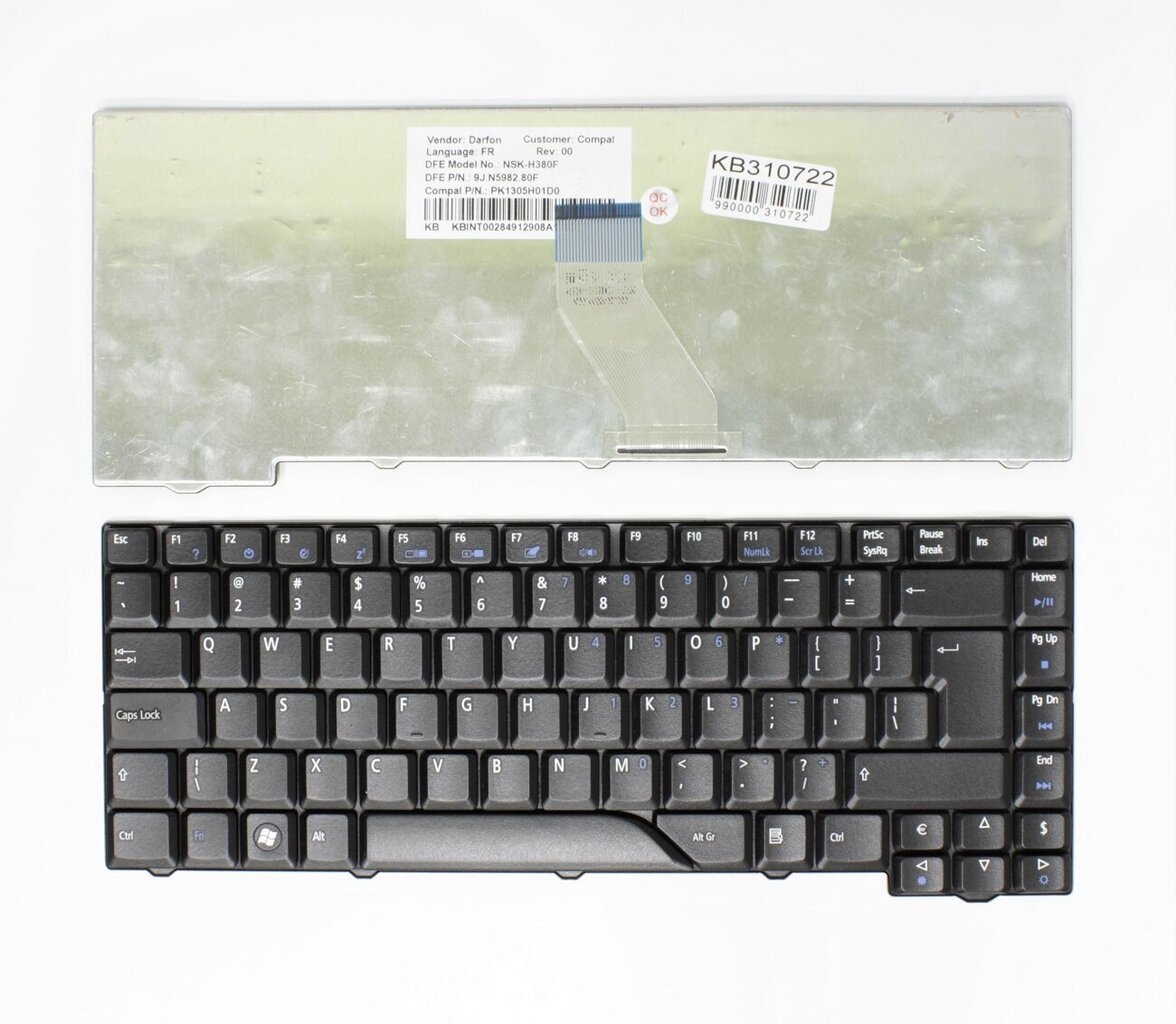 Klaviatuur, ACER Aspire: 5310, 5315 hind ja info | Arvutikomponentide tarvikud | hansapost.ee