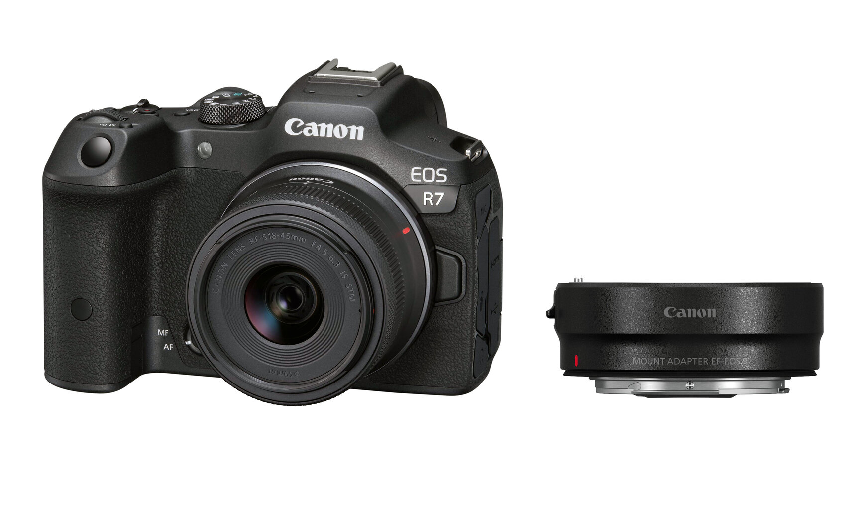 Canon EOS R7 + RF-S 18-45mm F4.5-6.3 IS STM(F/4.5-6.3 IS STM) + Mount Adapter EF-EOS R цена и информация | Fotoaparaadid | hansapost.ee