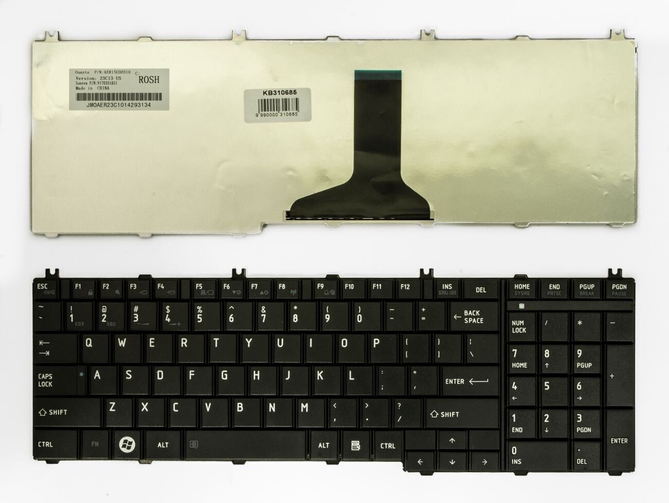 TOSHIBA klaviatuur: Satellite C650, L650, L670 цена и информация | Arvutikomponentide tarvikud | hansapost.ee