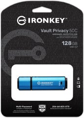 USB-C-mälupulk Kingston IronKey Vault Privacy 50C 128 GB hind ja info | Mälupulgad | hansapost.ee