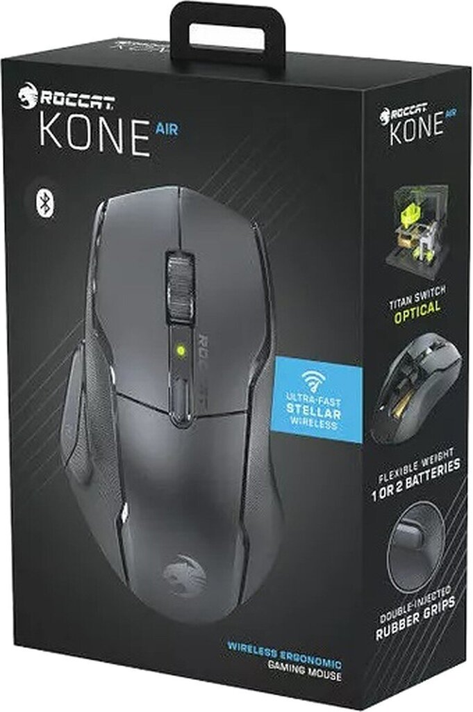 Roccat juhtmevaba hiir Kone Air, must (ROC-11-450-02) hind ja info | Arvutihiired | hansapost.ee