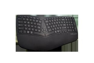 Juhtmeta Delux GM902 klaviatuur, must hind ja info | Klaviatuurid | hansapost.ee