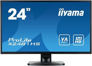 IIyama X2481HS-B1, 24" цена и информация | Мониторы | hansapost.ee