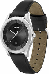 Boss Business klassikalise ja minimalistliku stiiliga meeste käekell on lihtsa terasest disainiga ja peene sinise sihverplaadiga. Kell on varustatud kuupäeva näidikuga. Kellal on töökindel kvartsmehhanism ning tugev mineraalklaas.&nbsp; цена и информация | Мужские часы | hansapost.ee