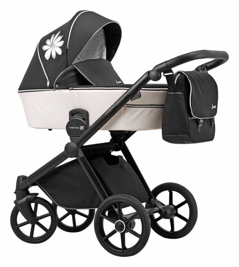 Universaalne jalutuskäru Lonex Emotion Flower XT01 2in1, Black hind ja info | Vankrid, jalutuskärud | hansapost.ee