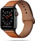 Tech-Protect Leatherfit Apple Watch 42/44/45/49mm, Brown hind ja info | Nutikellade aksessuaarid ja tarvikud | hansapost.ee