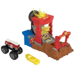 Игровой набор Hot Wheels Monster Trucks Arena Smashers 5-Alarm Crash Challenge цена и информация | Игрушки для мальчиков | hansapost.ee
