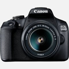 Canon EOS 2000D + EF-S 18 - 55 мм III + EF-S 55 - 250 мм IS STM цена и информация | Цифровые фотоаппараты | hansapost.ee