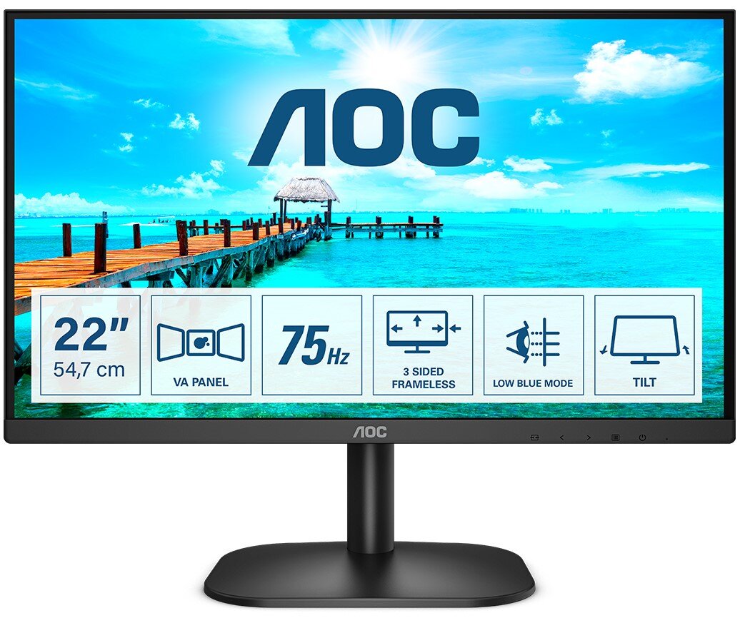 AOC B2 22B2H/EU 21.5" Full HD hind ja info | Monitorid | hansapost.ee