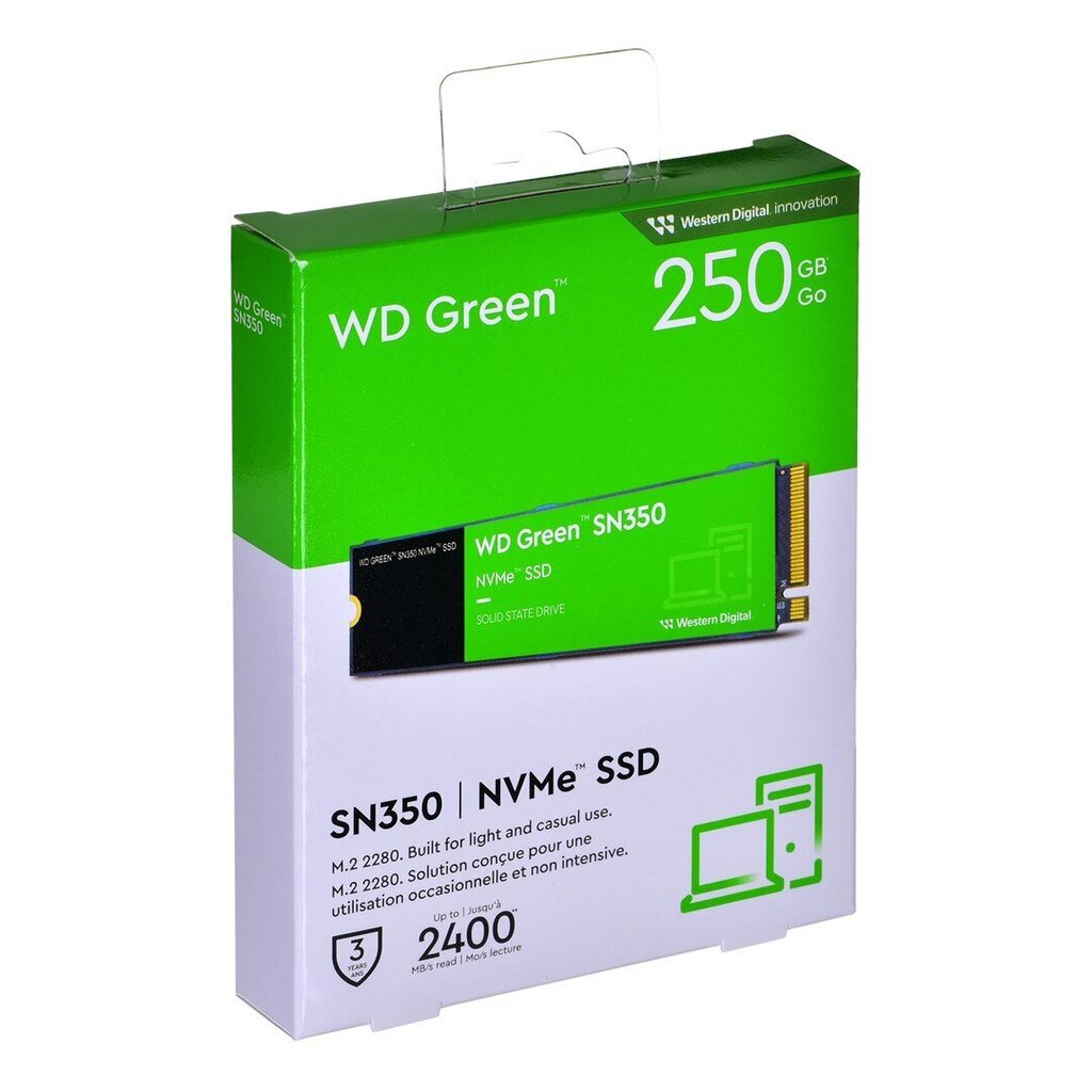 WD Green SN350 250GB M.2 2280 hind ja info | Sisemised kõvakettad | hansapost.ee