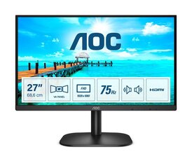 LCD Monitor|AOC|27B2AM|27"|Panel VA|1920x1080|16:9|75Hz|4 ms|Speakers|Tilt|Colour Black|27B2AM цена и информация | Мониторы | hansapost.ee