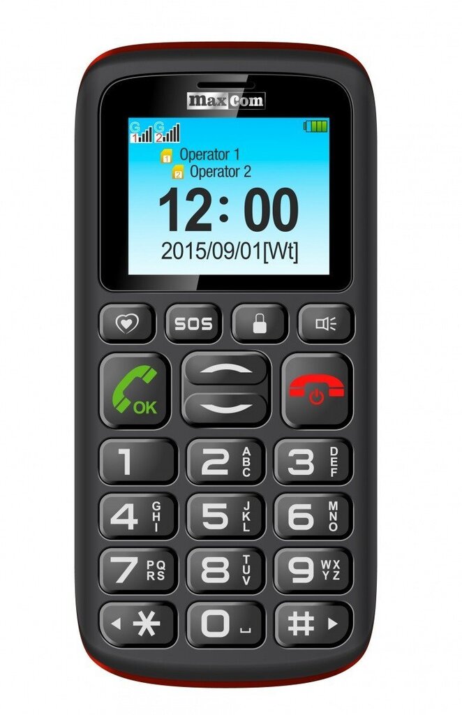 Mobiiltelefon Maxcom MM428BB, must цена и информация | Telefonid | hansapost.ee