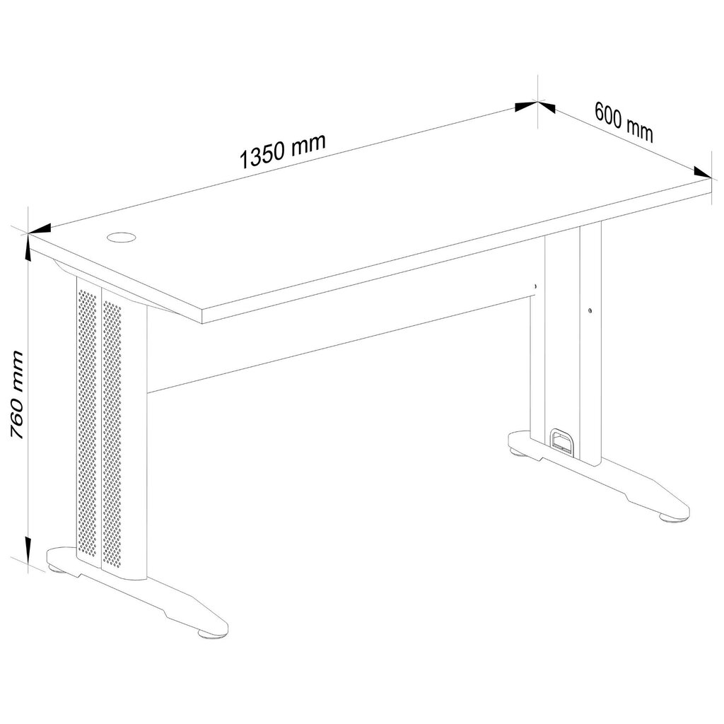 Arvutilaud BM-135, tumehall hind ja info | Arvutilauad, kirjutuslauad | hansapost.ee