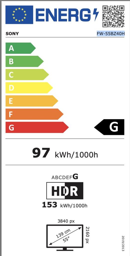 Sony FW-55BZ40H/1 hind ja info | Monitorid | hansapost.ee