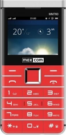 Maxcom Comfort MM760, Dual SIM Red цена и информация | Telefonid | hansapost.ee