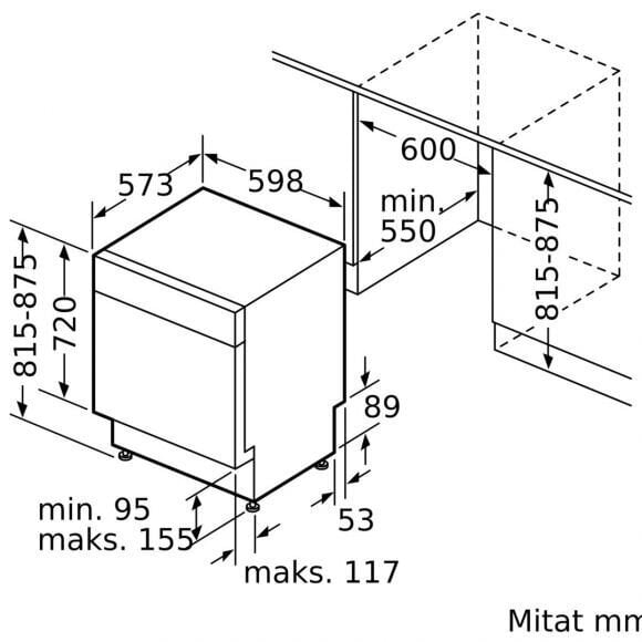 Bosch SMU6ZCW01S цена и информация | Nõudepesumasinad | hansapost.ee