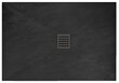 Rea dušialus Rock 80x100 sifooniga, black hind ja info | Dušialused | hansapost.ee