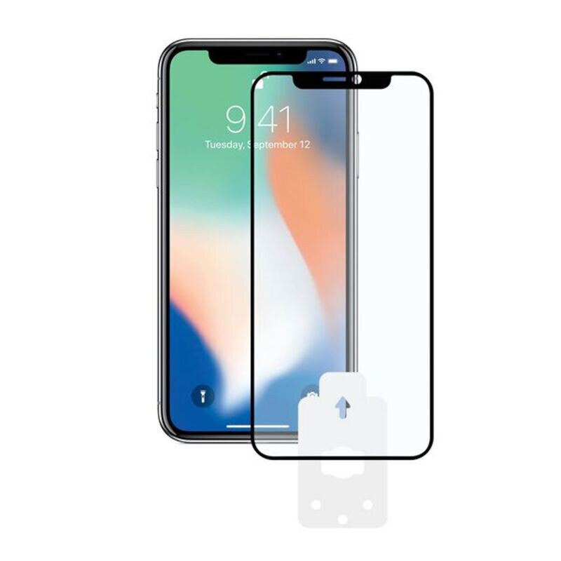 Karastatud Klaasist Kaitse Iphone X, Xs KSix 2.5D, Must hind ja info | Ekraani kaitseklaasid ja kaitsekiled | hansapost.ee