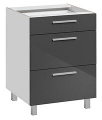 Кухонный шкафчик Salma 60/81 3SZ, серый цвет цена и информация | Кухонные шкафчики | hansapost.ee