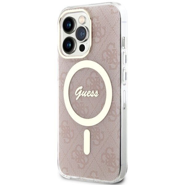 Guess GUHMP13LH4STP iPhone 13 Pro | 13 6.1" różowy|pink hardcase 4G MagSafe hind ja info | Telefonide kaitsekaaned ja -ümbrised | hansapost.ee