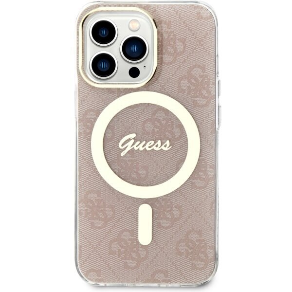 Guess GUHMP13LH4STP iPhone 13 Pro | 13 6.1" różowy|pink hardcase 4G MagSafe цена и информация | Telefonide kaitsekaaned ja -ümbrised | hansapost.ee