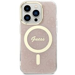 Чехол Guess GUHMP14LH4STP для iPhone 14 Pro 6.1" hardcase 4G MagSafe, розовый цена и информация | Чехлы для телефонов | hansapost.ee