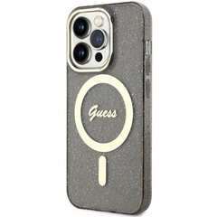 Guess GUHMP14LHCMCGK iPhone 14 Pro 6.1" czarny|black hardcase Glitter Gold MagSafe hind ja info | Telefonide kaitsekaaned ja -ümbrised | hansapost.ee