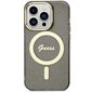 Guess GUHMP14LHCMCGK iPhone 14 Pro 6.1" czarny|black hardcase Glitter Gold MagSafe цена и информация | Telefonide kaitsekaaned ja -ümbrised | hansapost.ee