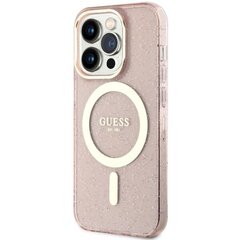 Guess GUHMP14LHCMCGP iPhone 14 Pro 6.1" różowy|pink hardcase Glitter Gold MagSafe hind ja info | Telefonide kaitsekaaned ja -ümbrised | hansapost.ee